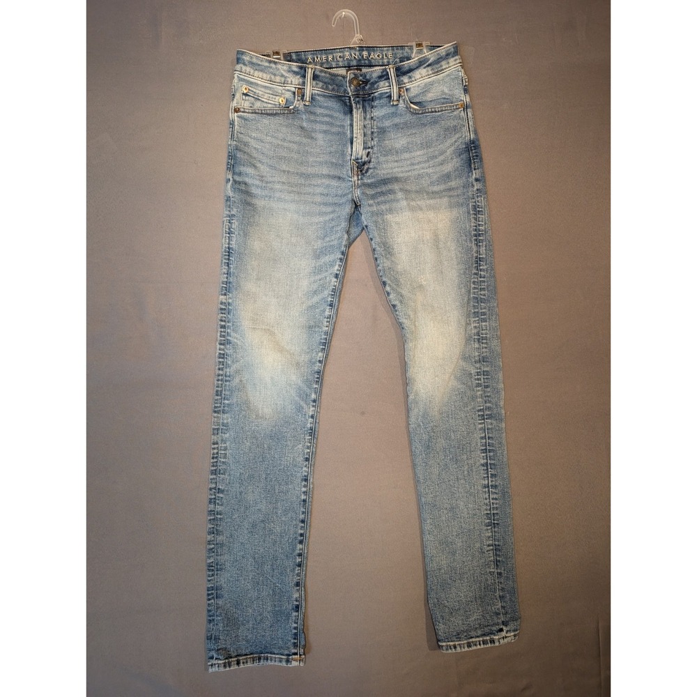 American Eagle Jeans Mens 32x34 Slim Fit Airflex Stretch Blue Medium Wash Denim